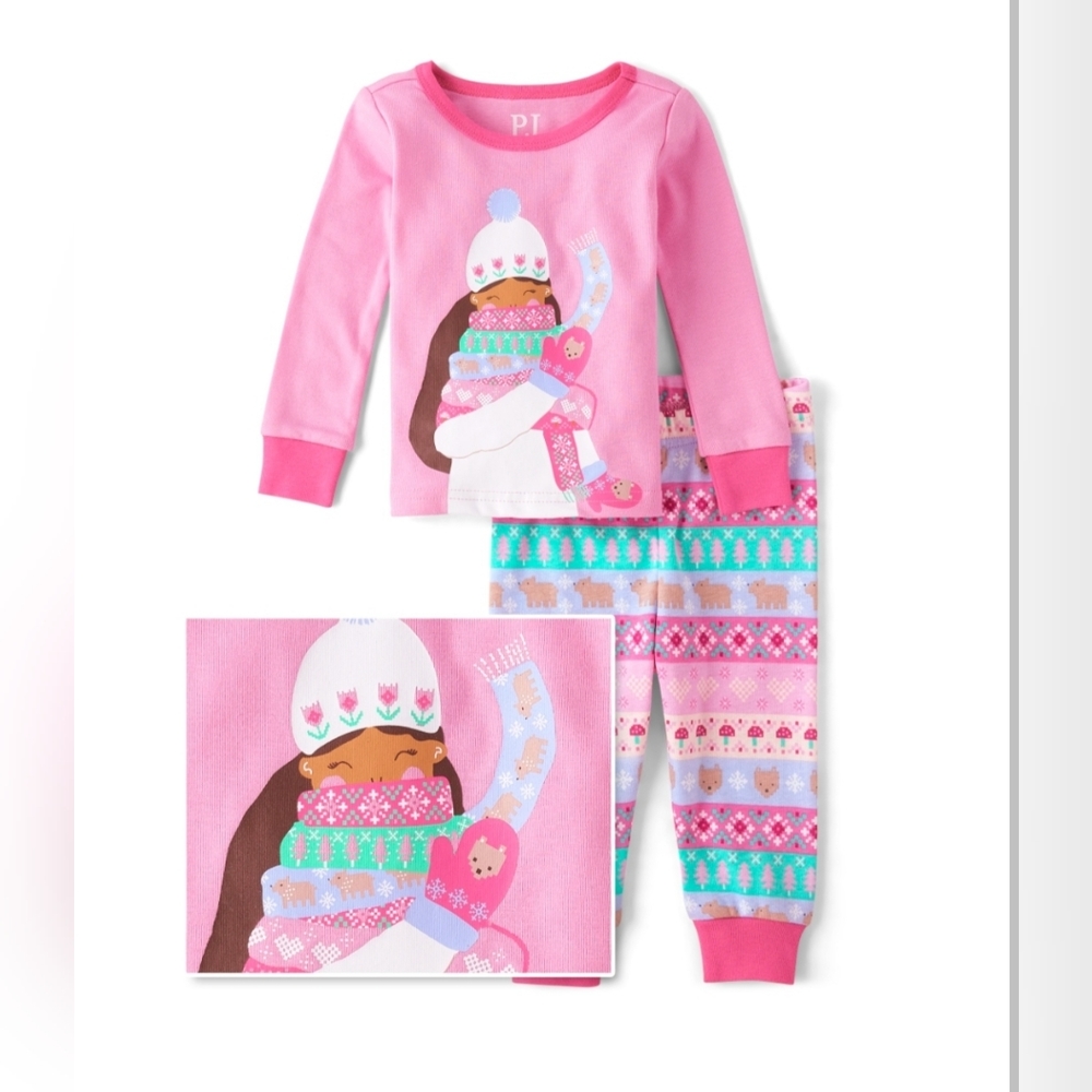 Toddler Girls Girl Snug Fit Cotton Pajamas - Spring Sky